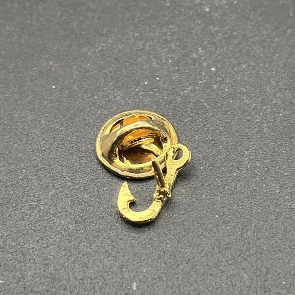 Fish Hook Fishing Gold Tone Lapel‎ Hat Pin